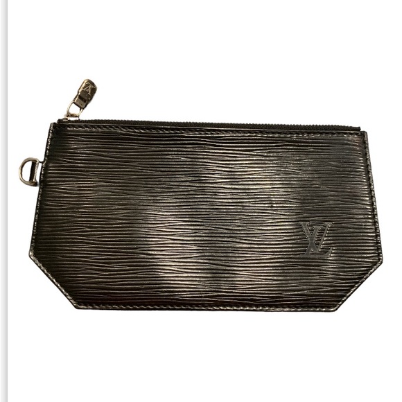 Louis Vuitton Handbags - Authentic LOUIS VUITTON Black Leather Epi Sac Depaule Pouch Wristlet